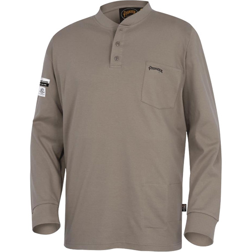 331 FR Interlock Henley Shirt, Small, Beige Distribution Élite MP