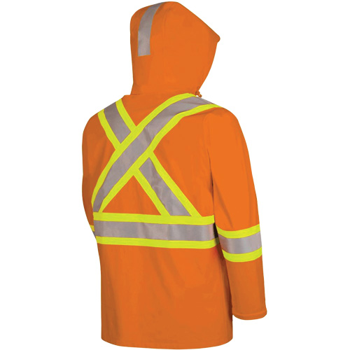 5880 Manteau de pluie ignifuge et protection contre les &eacute;clats d'arc &eacute;lectrique, T-petit, Orange haute visibilit&eacute;, 10 cal/cm² Distribution Élite MP