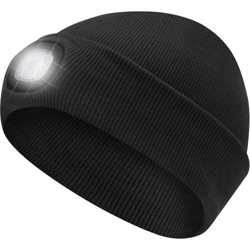 5678 Knit Toque with LED Headlight, Fleece Lining, One Size, Black Distribution Élite MP