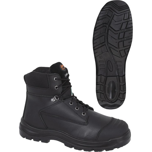 1025 Bottes de travail 6" noires, Cuir, Embout Acier, Taille 10 Distribution Élite MP