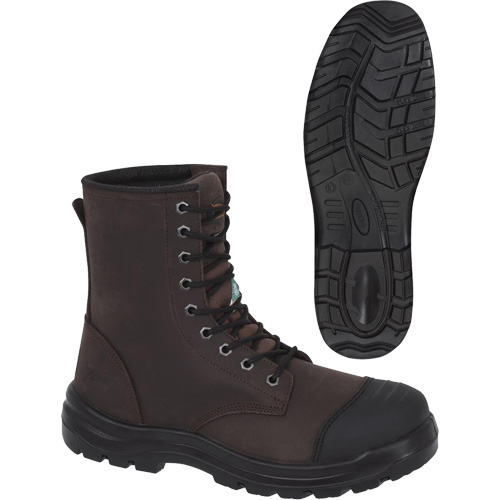 1028 Bottes de travail 8" marron, Cuir, Embout Acier, Taille 10 Distribution Élite MP