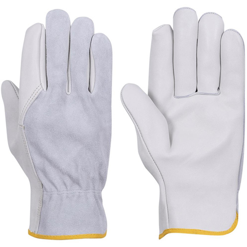 535G Gants de chauffeur beige, Petit, Paume en Cuir fleur de vache Distribution Élite MP