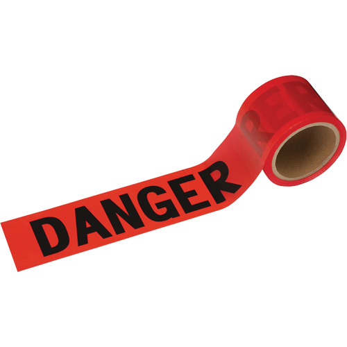 388 Ruban de danger, Bilingue, 3" la x 200' lo, 1,5 mil, Noir/rouge Distribution Élite MP