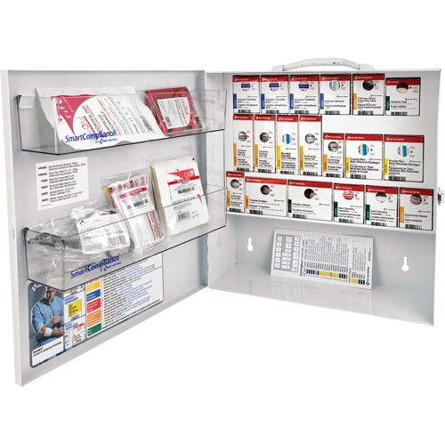 Armoire pour premiers soins SmartCompliance, R&eacute;pond &agrave; la norme CSA Z1220-17 type 2 environnements &agrave; faible risque, Petit (2-25 travailleurs) Distribution Élite MP
