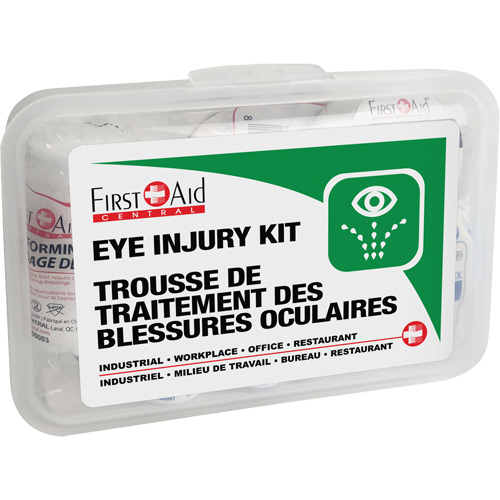 Ensemble pour les l&eacute;sions oculaires, Boîte en plastique Distribution Élite MP