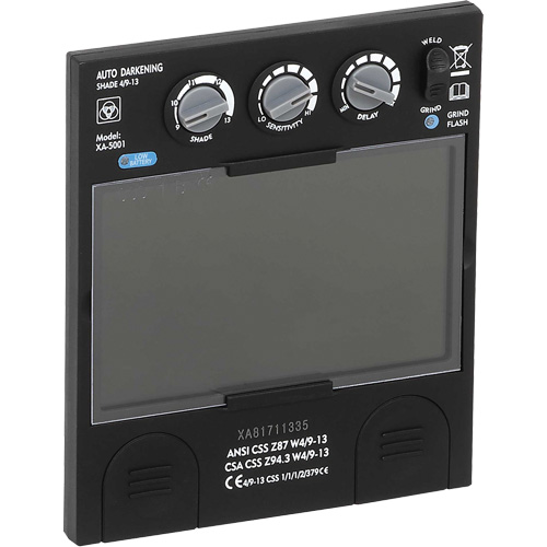 Filtre dobscurcissement automatique large &agrave; intensit&eacute; variable Advantage Plus, 5-1/4" la x 4-1/2" h Champ de vision, Pour utilisation avec S26200 Distribution Élite MP