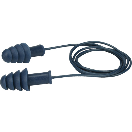 Metal-Detectable Reusable TPR Earplugs, Corded, Bulk - Box, 27 dB NRR, One-Size Distribution Élite MP