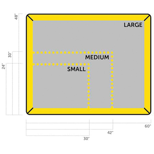 Medium Ultra-Filter Pad, 1.5 US Gal. Capacity, 3.5' W x 2.5' L x 3" H, Foam Wall Distribution Élite MP