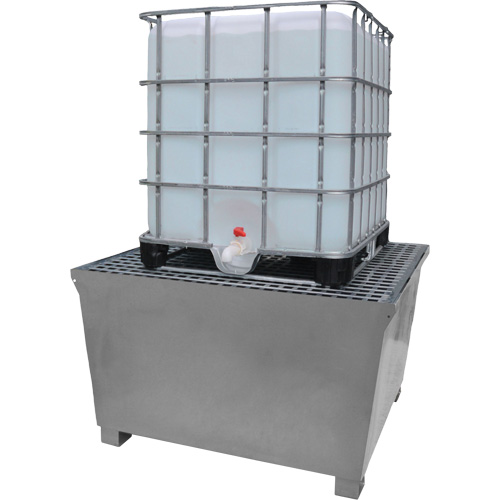 Steel Ultra-IBC Spill Pallet&reg;, 370 US gal. Spill Capacity, 57.6" x 34.7" x 56.9" Distribution Élite MP