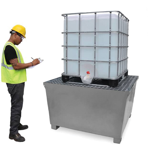 Steel Ultra-IBC Spill Pallet&reg;, 370 US gal. Spill Capacity, 57.6" x 34.7" x 56.9" Distribution Élite MP