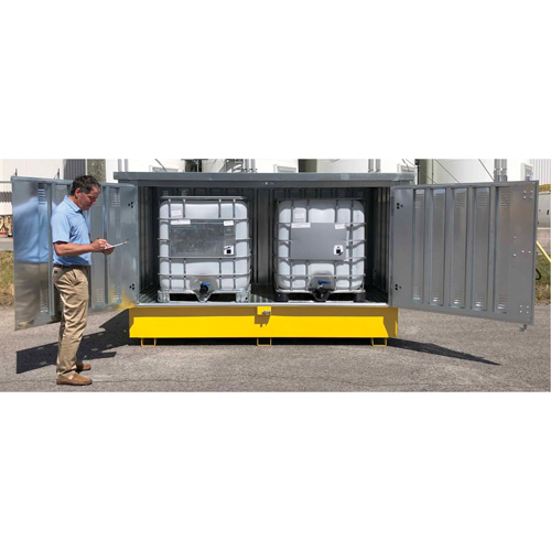 Ultra-Twin IBC en acier avec couvercle rigide, 123,4" lo x 73,4" la x 66,4" h, Capacit&eacute; de charge 12250 lb Distribution Élite MP