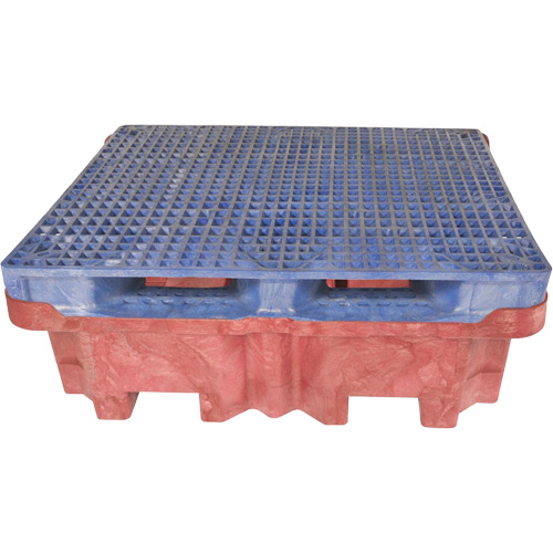 Ultra-Spill King palette de d&eacute;versement &agrave; pont plat, 4 barils, Capacit&eacute; de d&eacute;versement 85 gal. US, 51" x 51" x 17,5" Distribution Élite MP