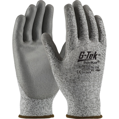 G-Tek&reg; Seamless Knit Cut-Resistant Gloves, Size X-Small, 13 Gauge, Polyurethane Coated, PolyKor&reg; Shell, ASTM ANSI Level A2/EN 388 Level B Distribution Élite MP