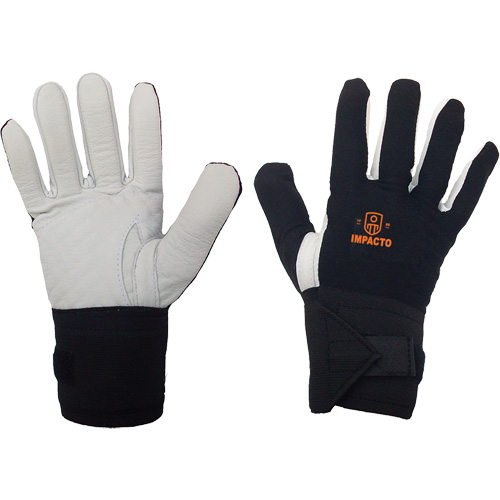 Gant r&eacute;sistant &agrave; limpact pour droitier, 7/Petit, Paume en Cuir fleur, Poignet &eacute;lastique Distribution Élite MP