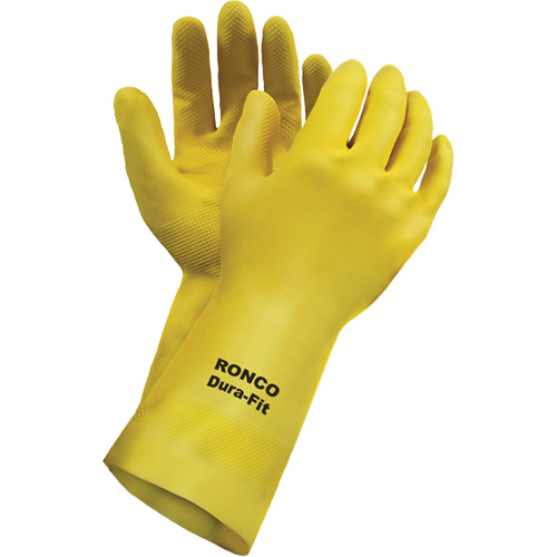 Dura-Fit Reusable Gloves, Size Small/7, 12" L, Latex, Flock-Lined Inner Lining, 20-mil Distribution Élite MP