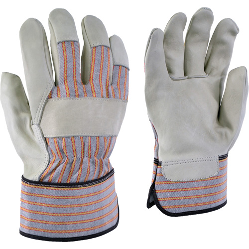 Gants de travail ray&eacute;s 24-61, T-petit, Paume en Cuir fleur de vache Distribution Élite MP