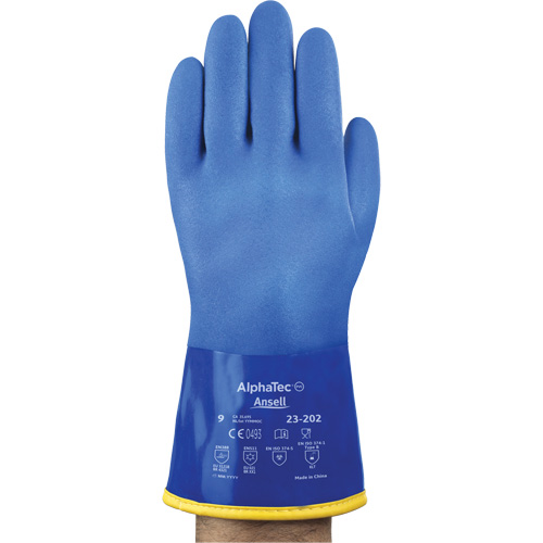 Gants jetables AlphaTec 23-202, Taille 8, 11,8" lo, Coton, Doublure en Molleton Distribution Élite MP