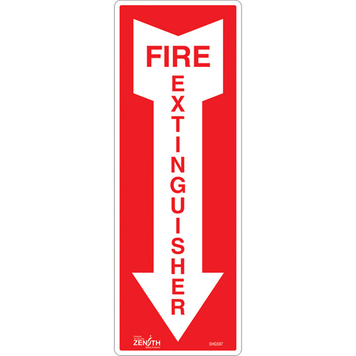 Enseigne Fire Extinguisher, 5" x 14", Vinyle, Anglais avec pictogramme Distribution Élite MP