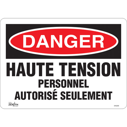 "Haute tension" Sign, 10" x 14", Vinyl, French Distribution Élite MP