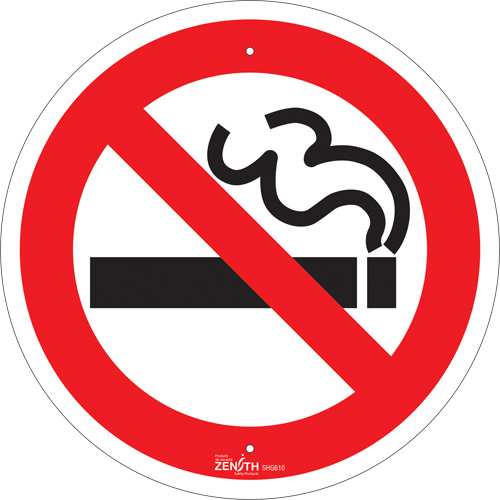 Enseigne de s&eacute;curit&eacute; conforme &agrave; la CSA - No Smoking, 12" x 12", Aluminium, Pictogramme Distribution Élite MP