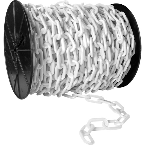 Chaîne de s&eacute;curit&eacute; en plastique robuste, Orange, Maillon de 2", 120' de long Distribution Élite MP