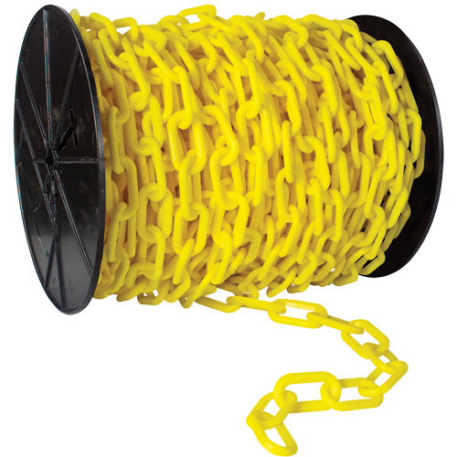 Chaîne de s&eacute;curit&eacute; en plastique robuste, Vert, Maillon de 2", 120' de long Distribution Élite MP