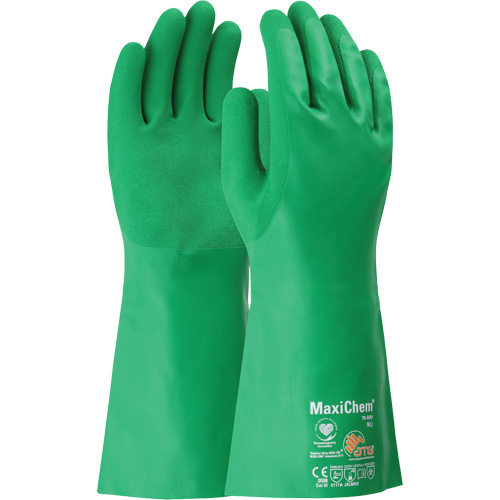 ATG MaxiChem&reg; Chemical-Resistant Gloves, Size Small, 14" L, Nitrile Distribution Élite MP