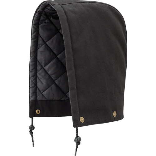 538BK Capuchon pour parka, blouson aviateur ou combinaison de s&eacute;curit&eacute; matelass&eacute;e, Noir, Coton Distribution Élite MP