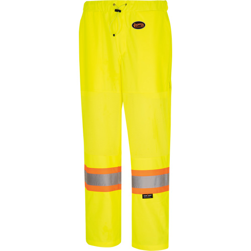 5999PW Pantalon de s&eacute;curit&eacute; routi&egrave;re pour femmes, Polyester, T-petit, Jaune lime haute visibilit&eacute; Distribution Élite MP