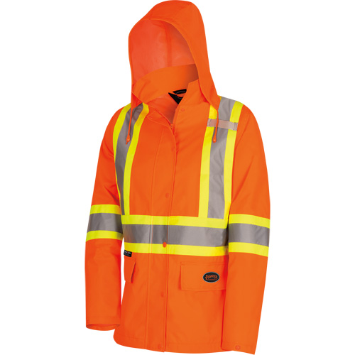 5626W The Rock Women's 300D  Quilted Safety Parka, Polyester/Polyurethane, High Visibility Orange, X-Small Distribution Élite MP