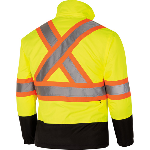 5771 Waterproof Reversible Safety Jacket, Polyester/Polyurethane, High Visibility Lime-Yellow, Small Distribution Élite MP