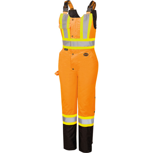 5040BBW Combinaison de s&eacute;curit&eacute; imperm&eacute;able haute visibilit&eacute; pour femmes, Polyester, T-petit, Noir/Orange haute visibilit&eacute; Distribution Élite MP