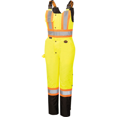 5041BBW Combinaison de s&eacute;curit&eacute; imperm&eacute;able haute visibilit&eacute; pour femmes, Polyester, T-petit, Noir/Jaune lime haute visibilit&eacute; Distribution Élite MP