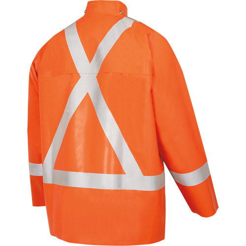5990J Manteau de s&eacute;curit&eacute; imperm&eacute;able tr&egrave;s robuste ignifuge et r&eacute;sistant aux arcs &eacute;lectriques, Petit, Orange haute visibilit&eacute;, 11 cal/cm² Distribution Élite MP
