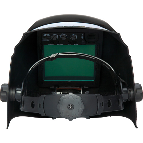Leadhead&reg; Auto Darkening Welding Helmet, 3.8" L x 3.4" W View Area, 9 - 13 Shade Range, Black Distribution Élite MP