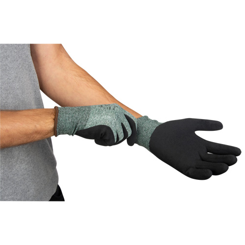Gants &eacute;cologiques enduits &agrave; prise cr&ecirc;p&eacute;e, 7, R&ecirc;vetement Mousse de latex, Calibre 15, Enveloppe en Nylon/rPET Distribution Élite MP