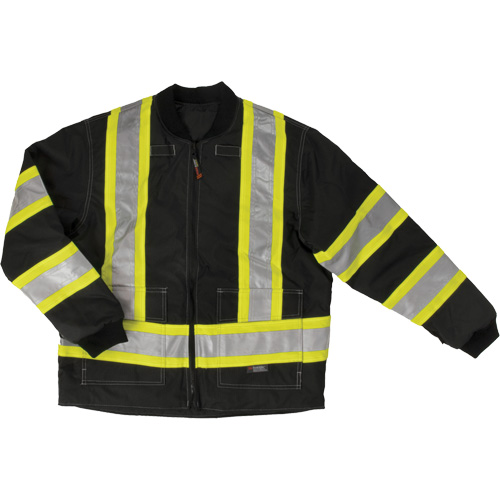 Manteau de s&eacute;curit&eacute; 4-en-1 en tissu ind&eacute;chirable, Polyester, Noir, Petit Distribution Élite MP