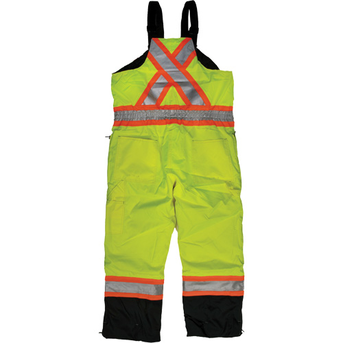 Ripstop Insulated Safety Bib Overall, Polyester, X-Small, High Visibility Lime-Yellow Distribution Élite MP