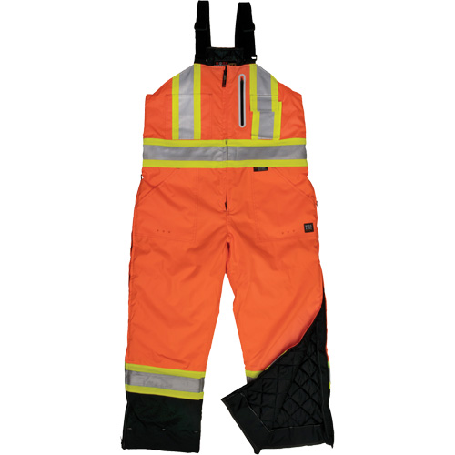 Ripstop Insulated Safety Bib Overall, Polyester, X-Small, High Visibility Orange Distribution Élite MP