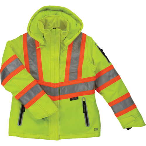 Womens Insulated Flex Safety Jacket, Polyester, High Visibility Lime-Yellow, Medium Distribution Élite MP