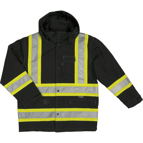 Manteau de s&eacute;curit&eacute; imperm&eacute;able en tissu ind&eacute;chirable Ripstop, Polyester, T-petit, Noir Distribution Élite MP