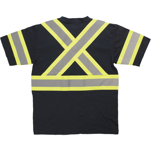 Short Sleeve Safety T-Shirt, Cotton, X-Small, Black Distribution Élite MP