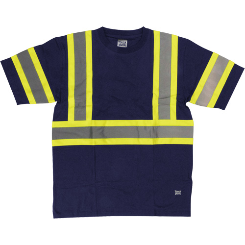 Short Sleeve Safety T-Shirt, Cotton, X-Small, Navy Blue Distribution Élite MP