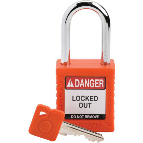 Velocity Lockout Padlock, Orange, Keyed Different, Nylon, 1-1/2" Width Distribution Élite MP