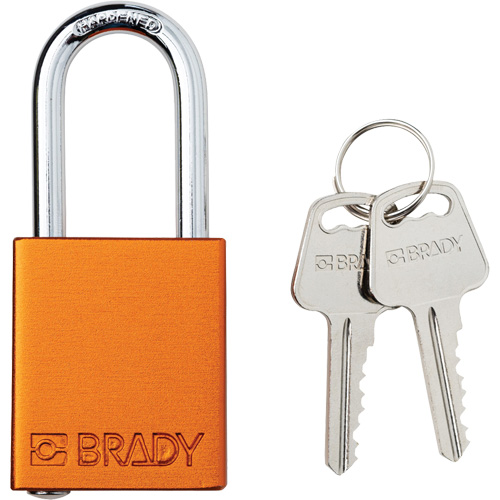 Cadenas de verrouillage Velocity, Orange, Cl&eacute;s diff&eacute;rentes, Aluminium, Largeur de 1-1/2" Distribution Élite MP