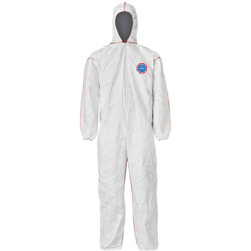SFR Coveralls with Hood, Medium, White, Tyvek&reg; 400 Distribution Élite MP