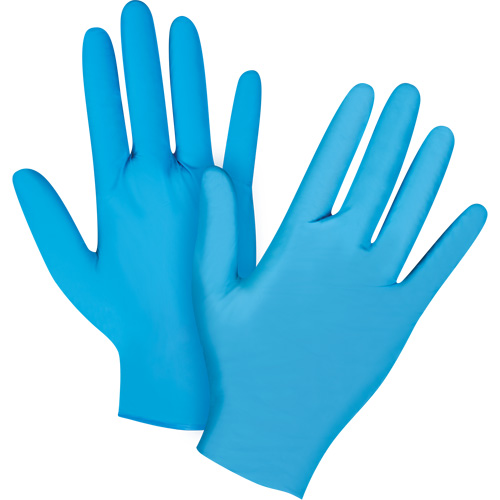 Emballages de gants jetables pour machine distributrice, Moyen, Nitrile, 4,5 mils, Sans poudre, Bleu, Classe 2 Distribution Élite MP