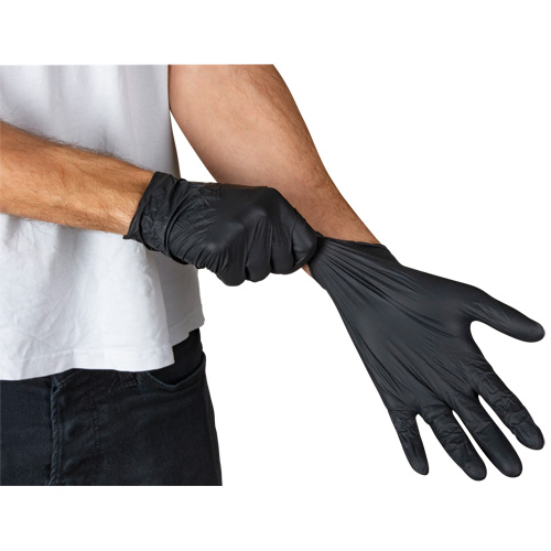 Emballages de gants jetables pour machine distributrice, Petit, Nitrile, 5 mils, Sans poudre, Noir, Classe 2 Distribution Élite MP