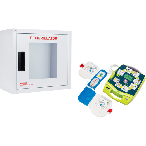 Ensemble armoire murale et d&eacute;fibrillateur AED Plus, Semi-automatique, Anglais, Classe 4 Distribution Élite MP