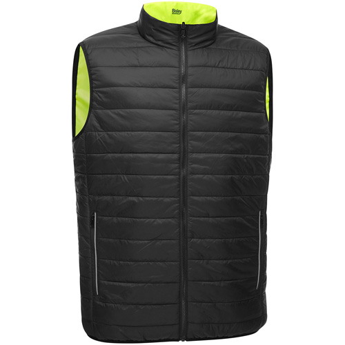 Veste bouffante r&eacute;versible avec X au dos Bisley, Jaune lime haute visibilit&eacute;, Grand, Polyester Distribution Élite MP